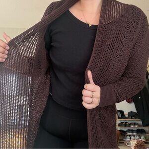 Bohemian Open-Knit Long Cardigan Light Weight Sweater by Tommy Bahama